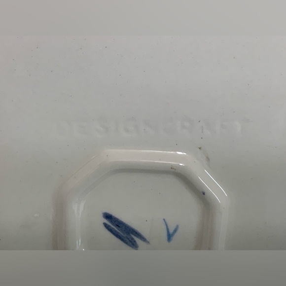 VINTAGE DESIGNCRAFT SPONGEWARE ROOSTER PLATTER #403 MADE IN USA - Picture 6 of 6